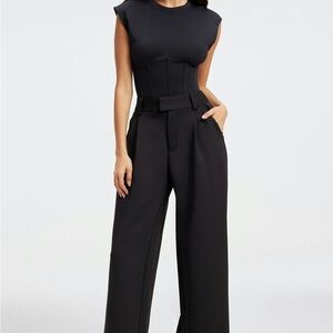 Good American NEW W/ Tags Black Wide Leg Pants